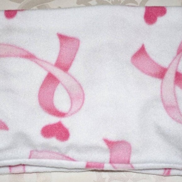 Breast Cancer Awareness Fleece Neck Gaiter: Pink Ribbon Scarf - Picture 6 of 9